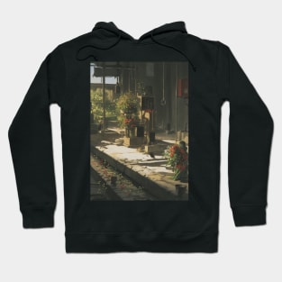 Abandoned Street - Flower Shop Exterior Hoodie